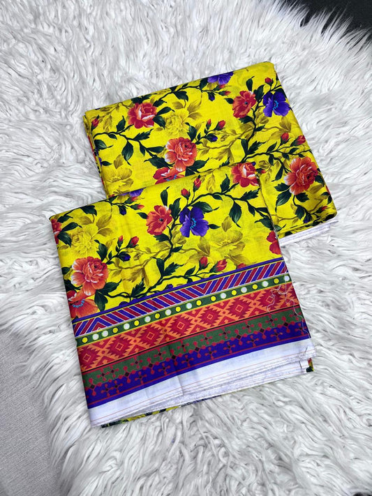 2Pc Cotton Allover Unstitched Suit