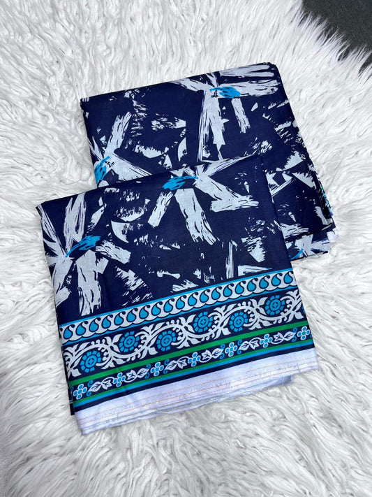 2Pc Cotton Allover Unstitched Suit