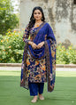 3Pc Linen Allover Unstitched Suit