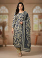 3Pc Linen Allover Unstitched Suit